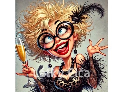 blonďatá dáma slaví 3