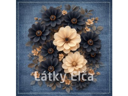 květy na jeans 1