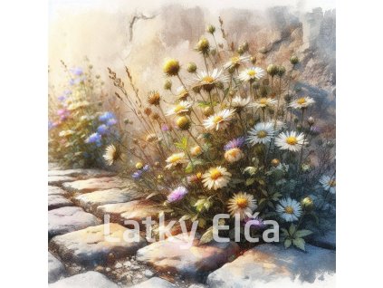 kvítí v dlažbě 3