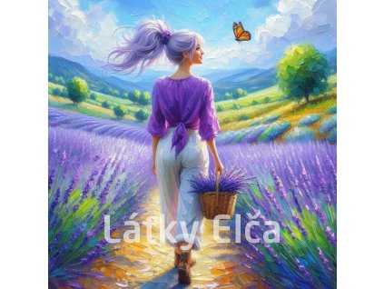žena v levandulovém poli 2