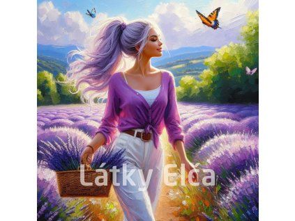 žena v levandulovém poli 3