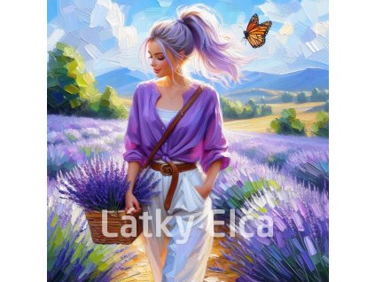žena v levandulovém poli 4