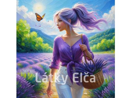 žena v levandulovém poli 5