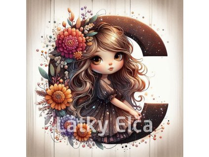 Panel C holčička květ