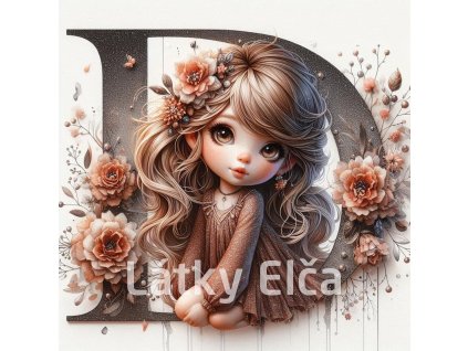 Panel D holčička květ