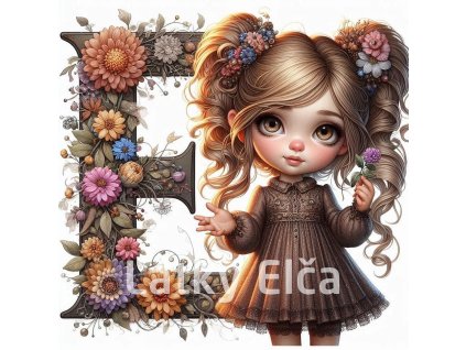 Panel E holčička květ