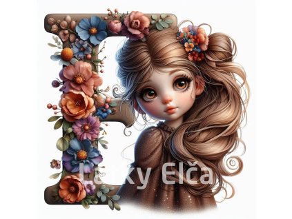 Panel F holčička květ