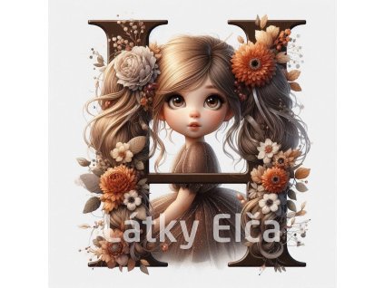 Panel H holčička květ