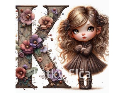 Panel K holčička květ