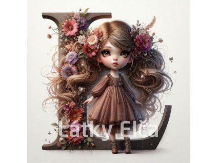 Panel L holčička květ