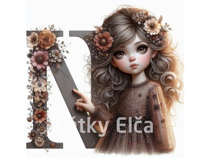 Panel N holčička květ