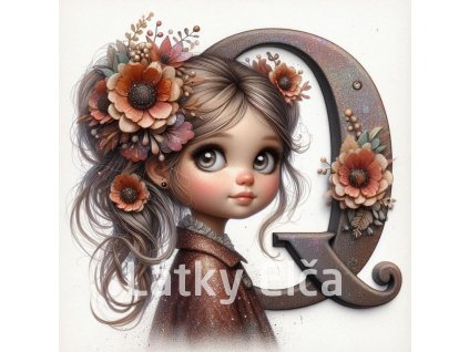 Panel Q holčička květ