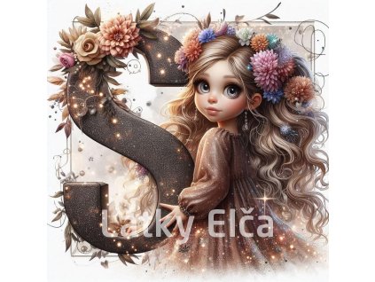 Panel S holčička květ