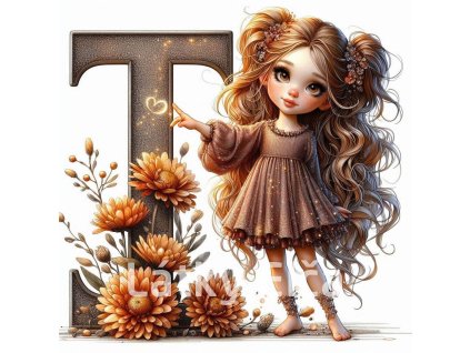 Panel T holčička květ