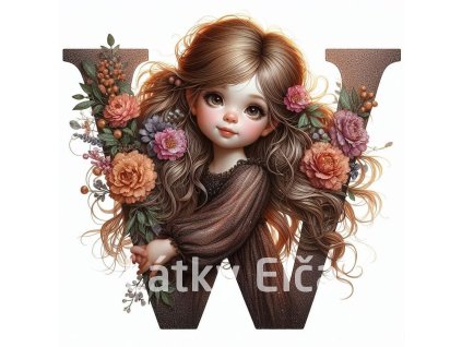 Panel W holčička květ