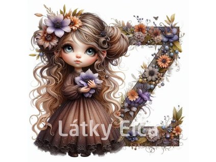 Panel Z holčička květ