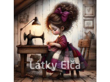 děvčátko u šicího stroje 1