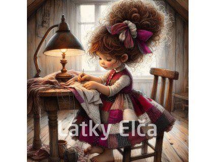 děvčátko u šicího stroje 2