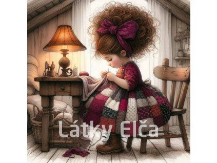 děvčátko u šicího stroje 3