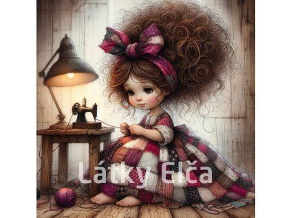 děvčátko u šicího stroje 4