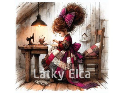 děvčátko u šicího stroje 8