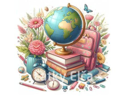 glóbus a školní věci 1