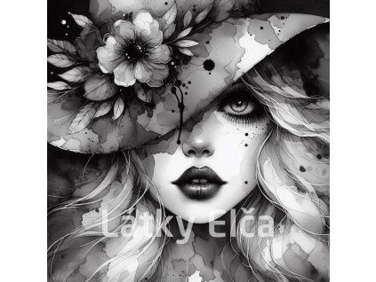 dívka černo bílá 1