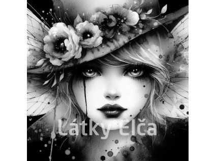 dívka černo bílá 3