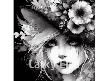 dívka černo bílá 4