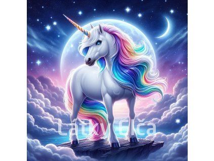 Panel kočárkovina - jednorožec a měsíc