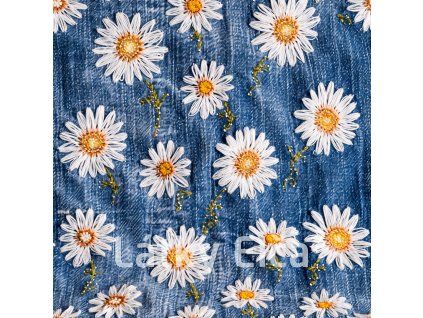 Kočárkovina - Kopretiny na jeans 12