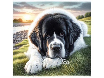 Landseer při západu