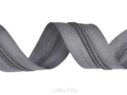 6679 zip spiralovy nekonecny pas 5mm stredne seda