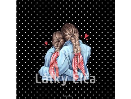 Panel kočárkovina dcera a máma (šátek blond) (Množství - vyberte variantu velikost 50x50cm - za 130,-/ks)