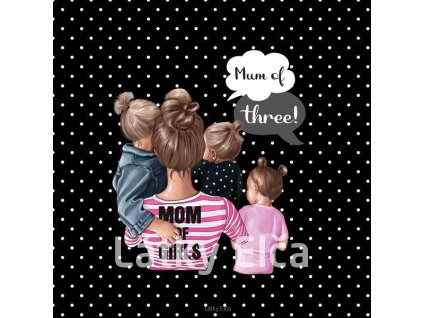 Panel kočárkovina Super máma + 3 dcery (Množství - vyberte variantu velikost 50x50cm - za 130,-/ks)