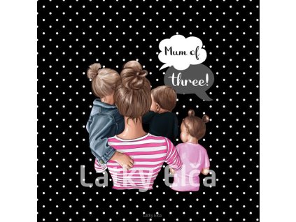 Panel kočárkovina Super máma + dcera, syn a dcera (Množství - vyberte variantu velikost 50x50cm - za 130,-/ks)