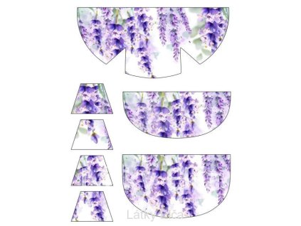 Panel na ledvinku květy fialové (Množství - vyberte variantu velikost 38 x 21 cm - 110,-)