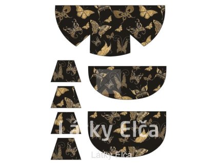 Panel na ledvinku zlatý motýlci (Množství - vyberte variantu velikost 38 x 21 cm - 110,-)