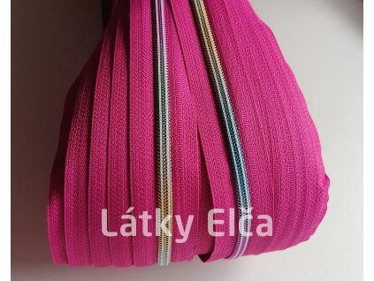 9016 zip spiralovy nekonecny pas 5mm duhovy ruzovy
