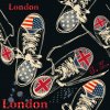 Fashion seamless pattern with sports boods decorated by British and USA flags 01