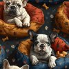 morgoth 55440 Seamless pattern of French Bulldogs sleeping in d0b94938 de93 4b3e 85c7 8dc85656d9a4 2