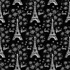 Paris love černo bílá