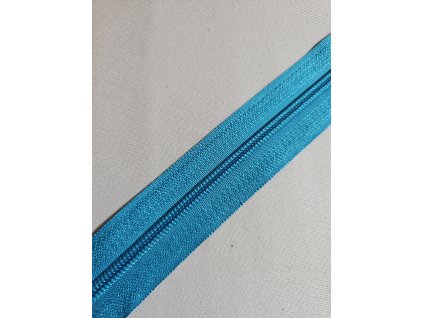tyrkysový zip spirálový 5mm metráž