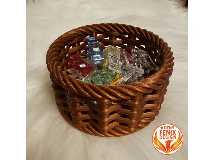 Designový 3D košíček XS – ratanový vzhled | Deny Fénix Design
