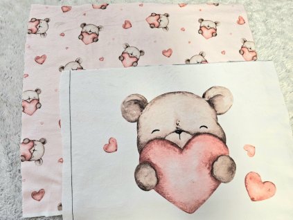 Sada na polštářek Medvídek srdce