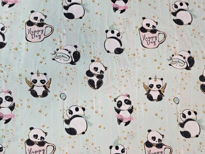 Sladké pandy - bavlněné plátno