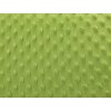 Minky 3D puntíky- zelená limetková