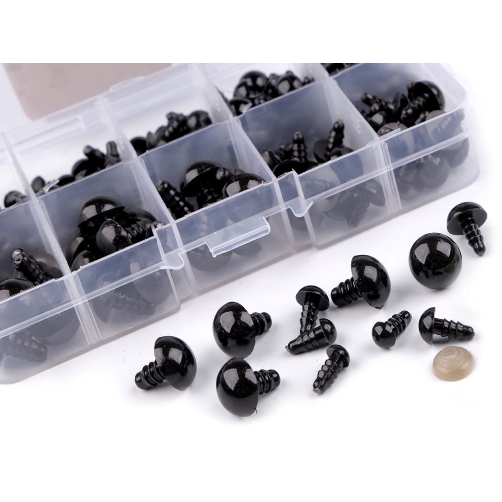 Sada očí s pojistkou 142 sad (Varianta černá, Balení 1 sada)