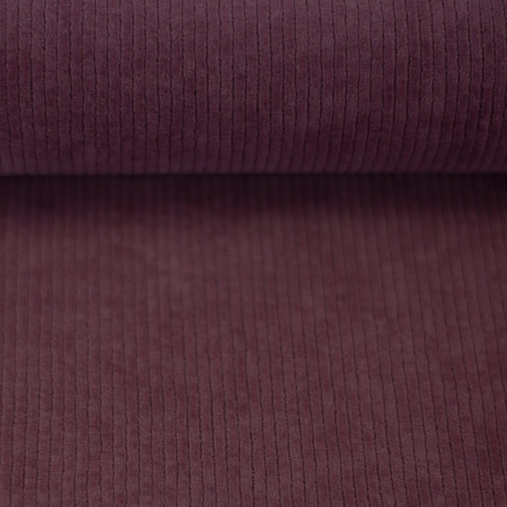 Velur – elastický úpletový manšestr - mauve 436