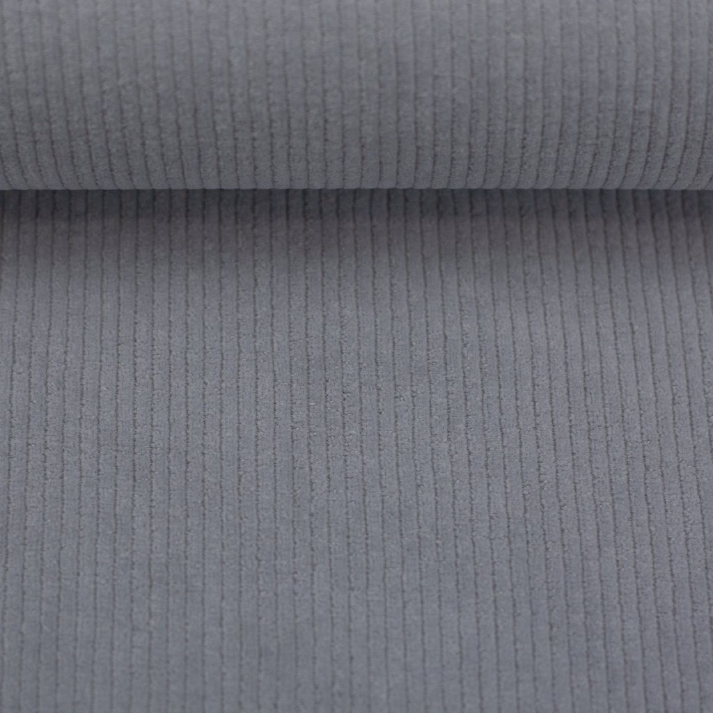 Velur – elastický úpletový manšestr světle šedá 183